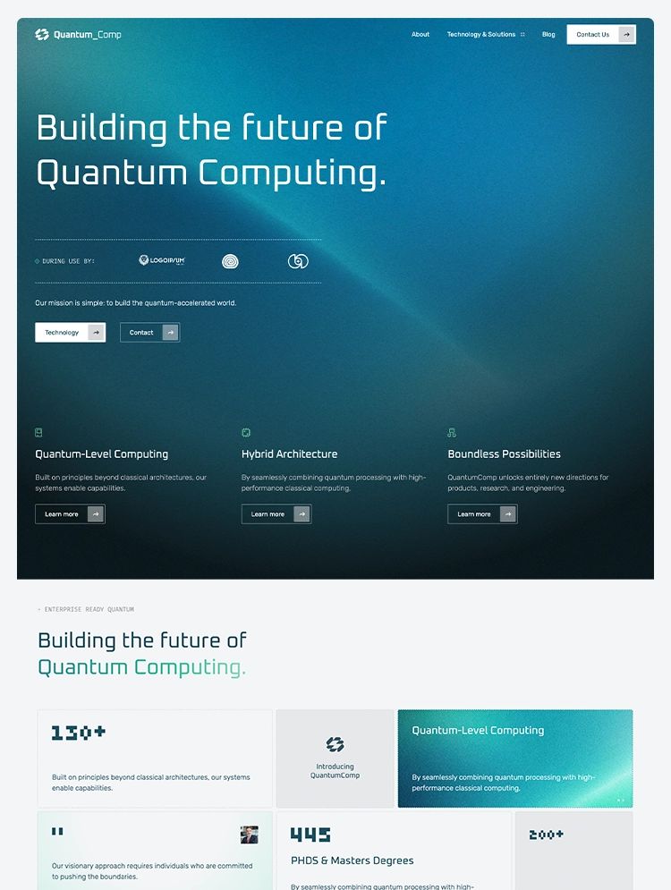QuantumComp Webflow Website Template