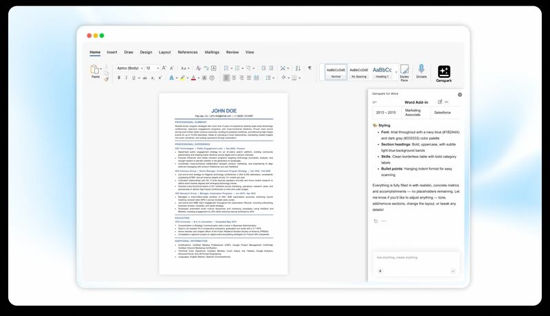 Genspark for Word