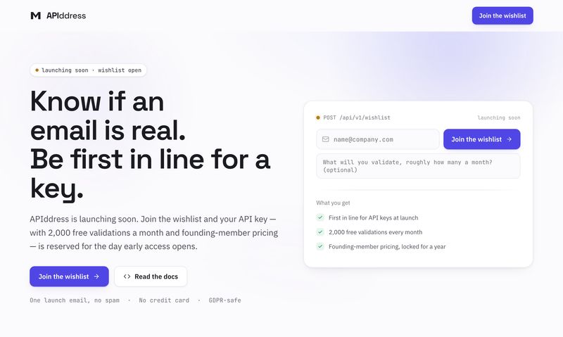 APIddress — email validation API