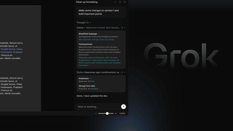 Grok by SpaceXAI for Word