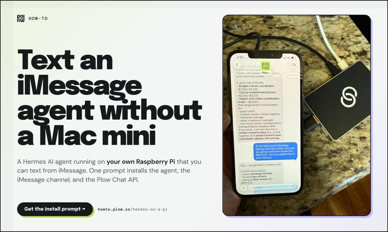 iMessage Hermes on a Raspberry Pi