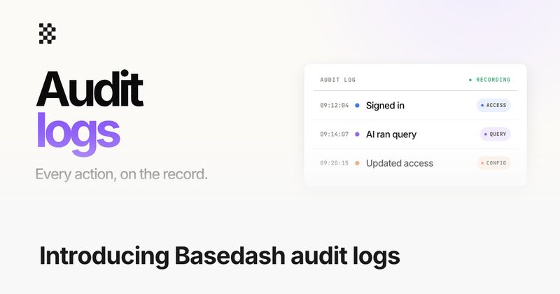 Basedash Audit Logs
