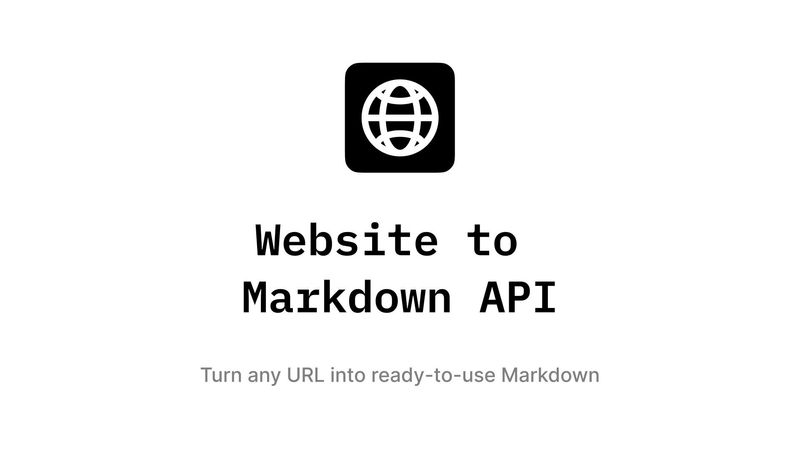 Website to Markdown API