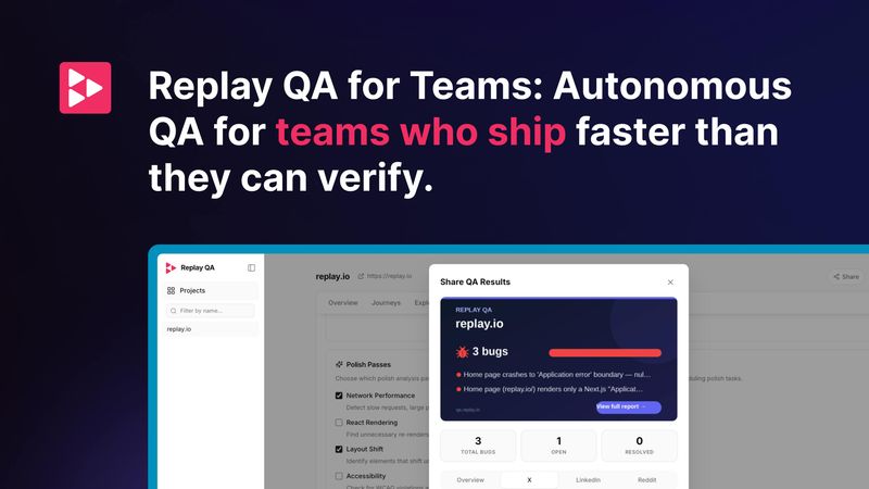 Replay QA for Teams