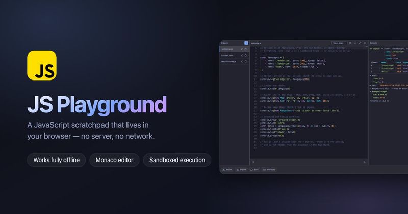 Offline JS Playground