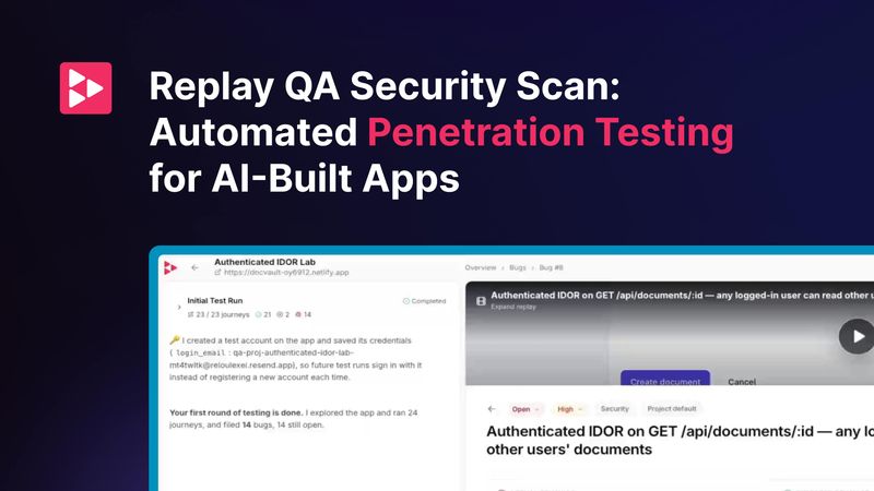 Replay QA Security Scan