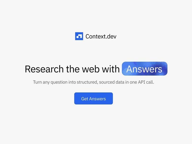 Answers by Context.dev