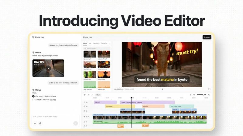 Introducing Video Editor in Manus 2.0